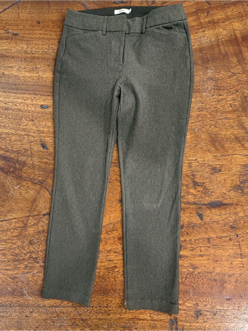 Ricki's Women's Charcoal Grey Two-Way Stretch Slim Ankle Pants – Size 8